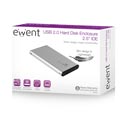 Caja Ext. Hdd Ewent Ew7042 2.5'' Ide Usb2.0 Plata | Quonty.com | EW7042