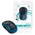 Raton Logitech M185 Optico 1000dpi Inalambrico Azul | Quonty.com | 910-002236
