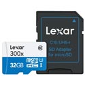 Microsd Lexar 32gb Cl10 Uhs-I Adaptador Sd | Quonty.com | LSDMI32GBB1EU300A