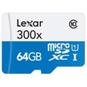 Microsd Lexar 64gb Cl10 Uhs-I Adaptador Sd | Quonty.com | LSDMI64GB1EU300A
