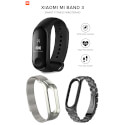 Xiaomi Mi Band 3 + 2 Correas Acero Negra/Silver | Quonty.com | PK-MB3+2PA