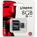Microsd Kingston 8gb Cl4 Adaptador Sd | Quonty.com | SDC4/8GB
