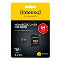 Microsd Intenso 3423490 Uhs-I Premium 64gb C/Adap | Quonty.com | 3423490