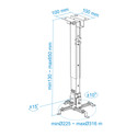 Soporte Proyector Tooq Pj2012t-W Max.20kg Blanco | Quonty.com | PJ2012T-W