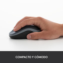 Raton Logitech M185 Optico 1000dpi Inalambrico Negro/Rojo | Quonty.com | 910-002240