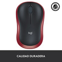 Raton Logitech M185 Optico 1000dpi Inalambrico Negro/Rojo | Quonty.com | 910-002240