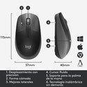 Raton Logitech M190 Inalambrico 1000 Dpi Gris Marengo | Quonty.com | 910-005905