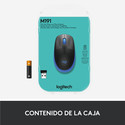 Raton Logitech M190 Inalambrico Negro/Azul | Quonty.com | 910-005907