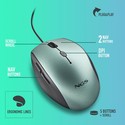 Raton Ngs Moth Ice Optico 1600dpi Usb-C Verde Hielo Ergonomico | Quonty.com | MOTHICE
