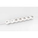 Regleta Coolbox 5tomas + 2usb Blanca Articulada C/Interrupto | Quonty.com | COO-BE05U2AR
