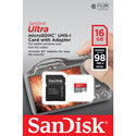 Microsd Sandisk 16gb Cl10 Uhs-I Adaptador Sd | Quonty.com | SDSQUAR-016G-GN6IA