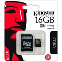 Microsd Kingston 16gb Cl10 Uhs-I Adaptador Sd | Quonty.com | SDC10G2/16GB
