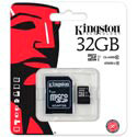 Microsd Kingston 32gb Cl10 Uhs-I Adaptador Sd | Quonty.com | SDC10G2/32GB