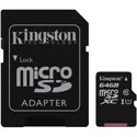 Microsd Kingston 64gb Cl10 Uhs-I Adaptador Sd | Quonty.com | SDC10G2/64GB
