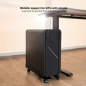 Soporte Metalico Cpu Tooq 160/300mm Ancho Max.25kg De Suelo C/Ruedas | Quonty.com | UMCS0024-B