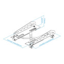 Soporte Metalico Cpu Tooq 160/300mm Ancho Max.25kg De Suelo C/Ruedas | Quonty.com | UMCS0024-B