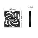Ventilador 14cm Arctic P14 Pwm Pst Negro Slim | Quonty.com | ACFAN00268A